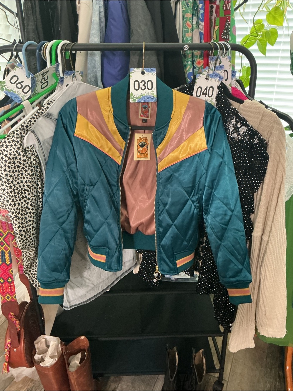 Classic Rock Couture Emerald Satin Jacket